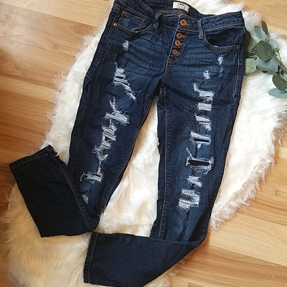 lei Denim - L.E.I. Ripped Skinny Jeans